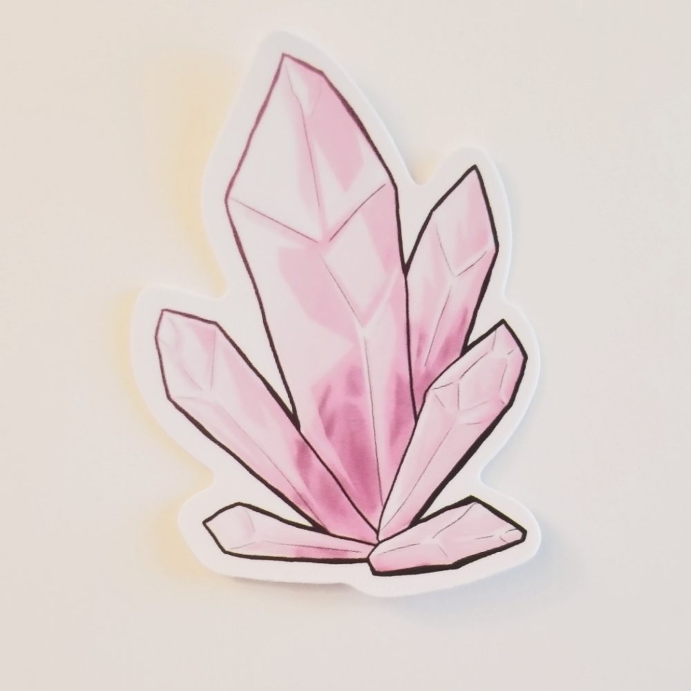 10/$10 Pink Crystals Sticker